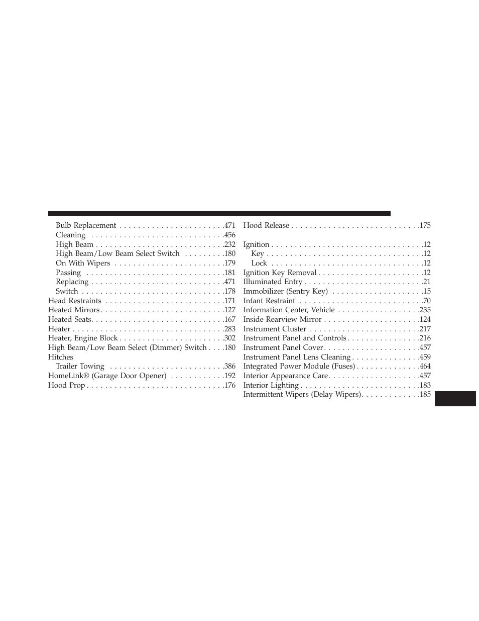 Chrysler 2014 200 Convertible - Owner Manual User Manual | Page 509 / 522