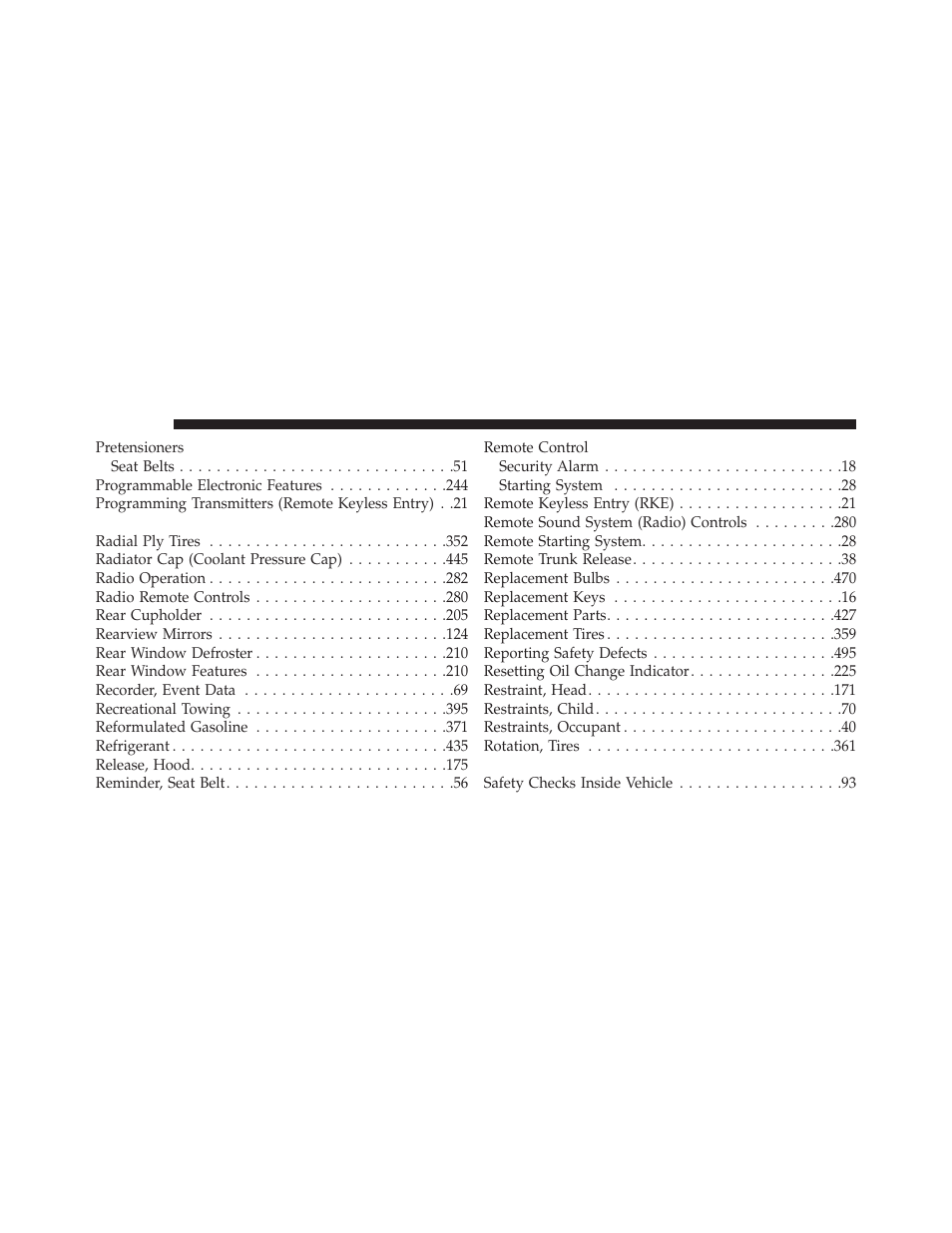Chrysler 2014 200 Convertible - Owner Manual User Manual | Page 514 / 522