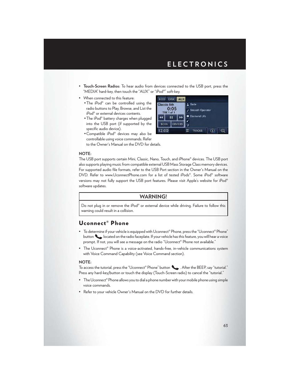 Uconnect® phone | Chrysler 2014 200 Convertible - User Guide User Manual | Page 65 / 124