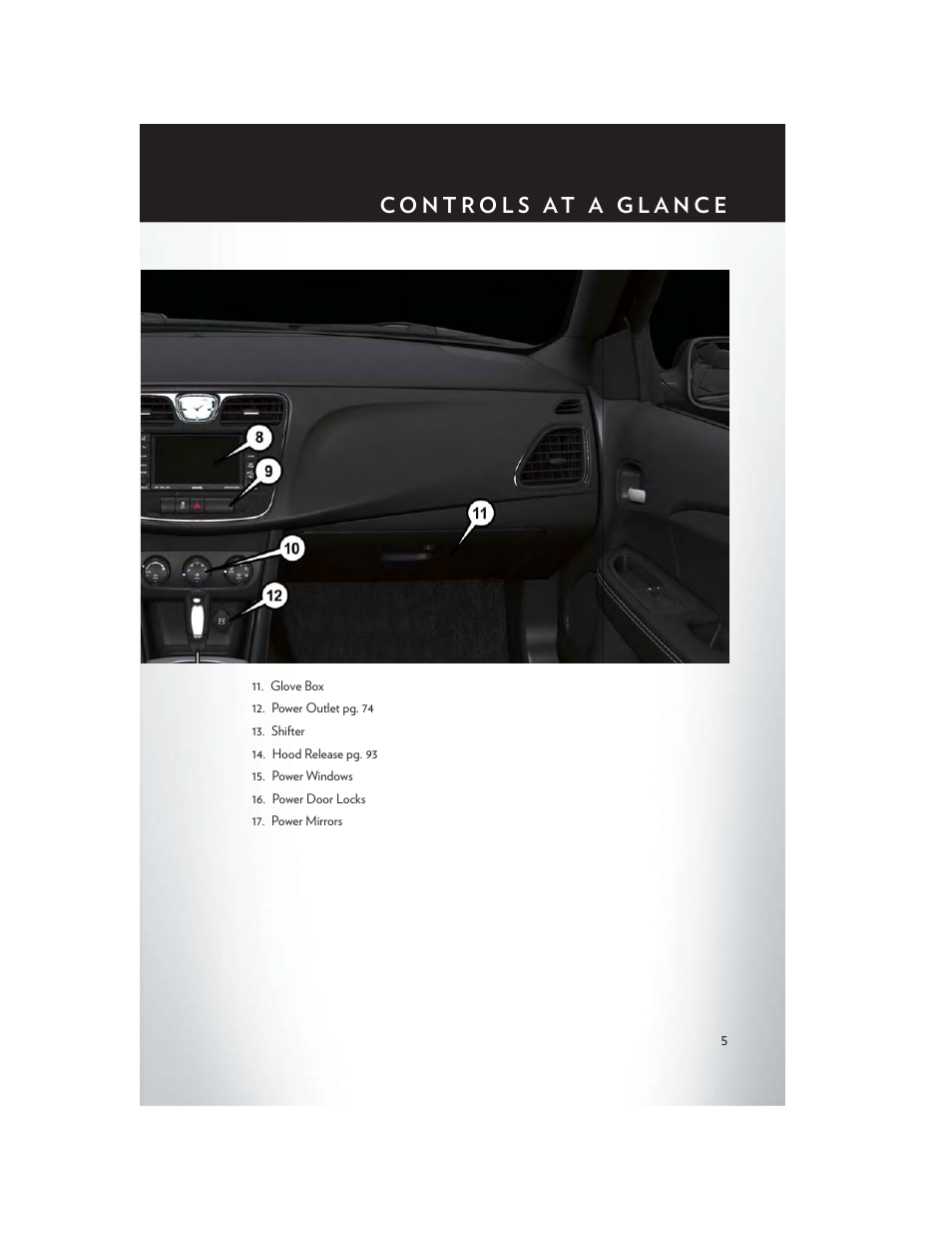Instrument cluster | Chrysler 2014 200 Convertible - User Guide User Manual | Page 7 / 124