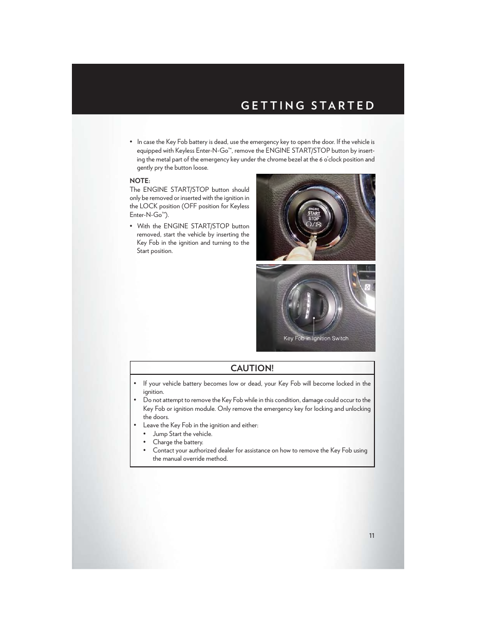 Chrysler 2014 Country - User Guide User Manual | Page 13 / 148