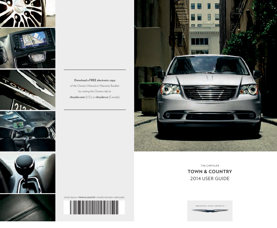 Town & country 2014 user guide | Chrysler 2014 Country - User Guide User Manual | Page 148 / 148