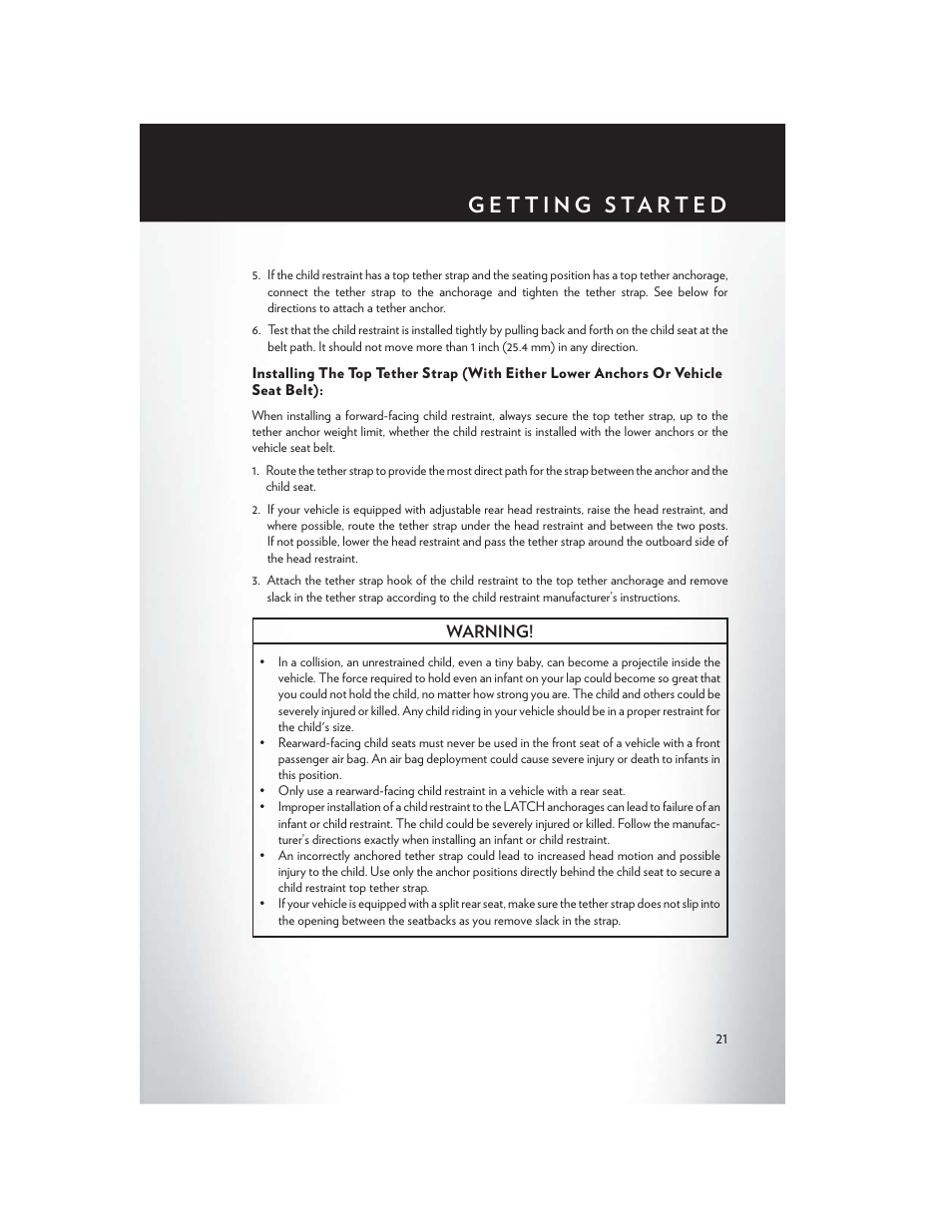 Chrysler 2014 Country - User Guide User Manual | Page 23 / 148