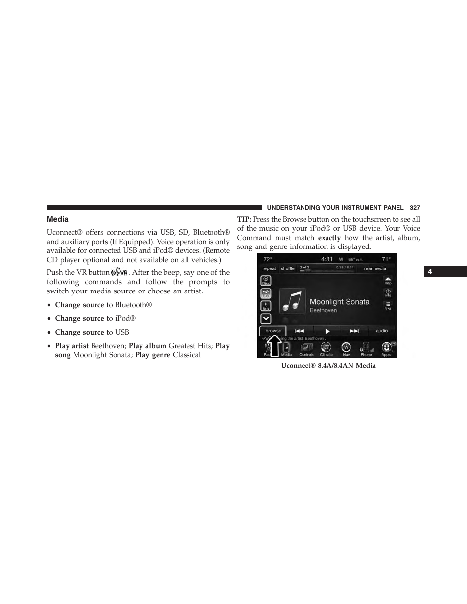 Media | Chrysler 2015 300 - Owner Manual User Manual | Page 329 / 584