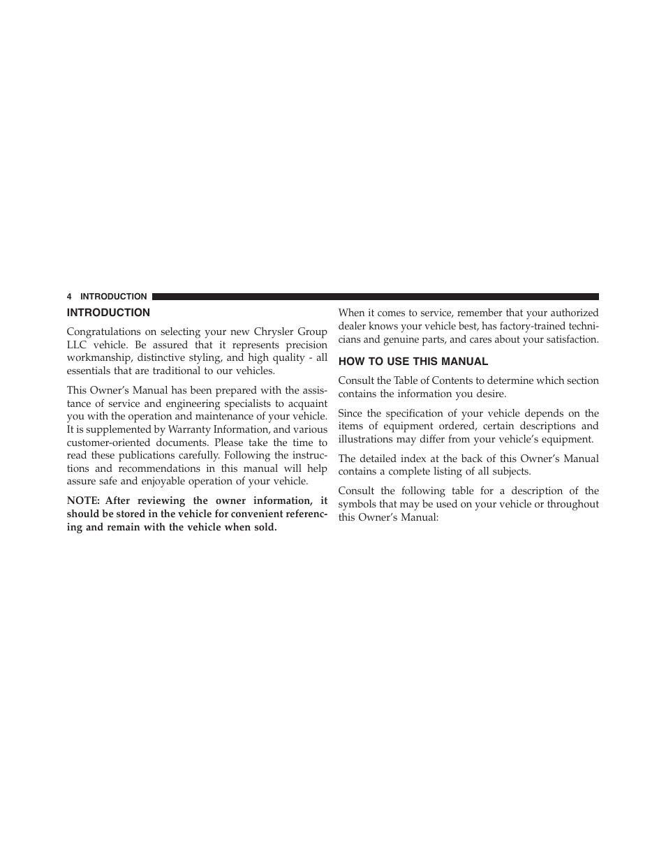 Introduction, How to use this manual | Chrysler 2015 300 - Owner Manual User Manual | Page 6 / 584