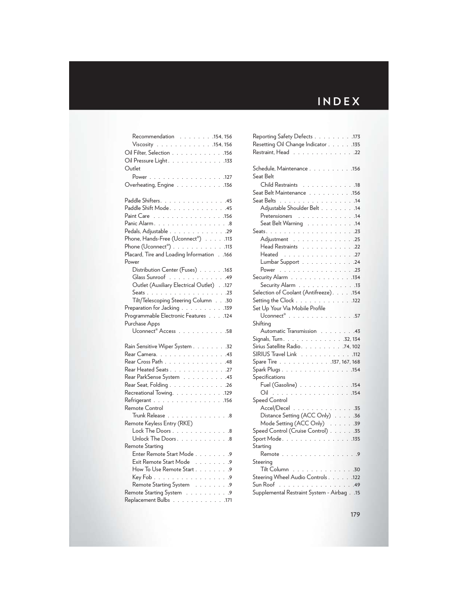 Chrysler 2015 300 - User Guide User Manual | Page 181 / 188