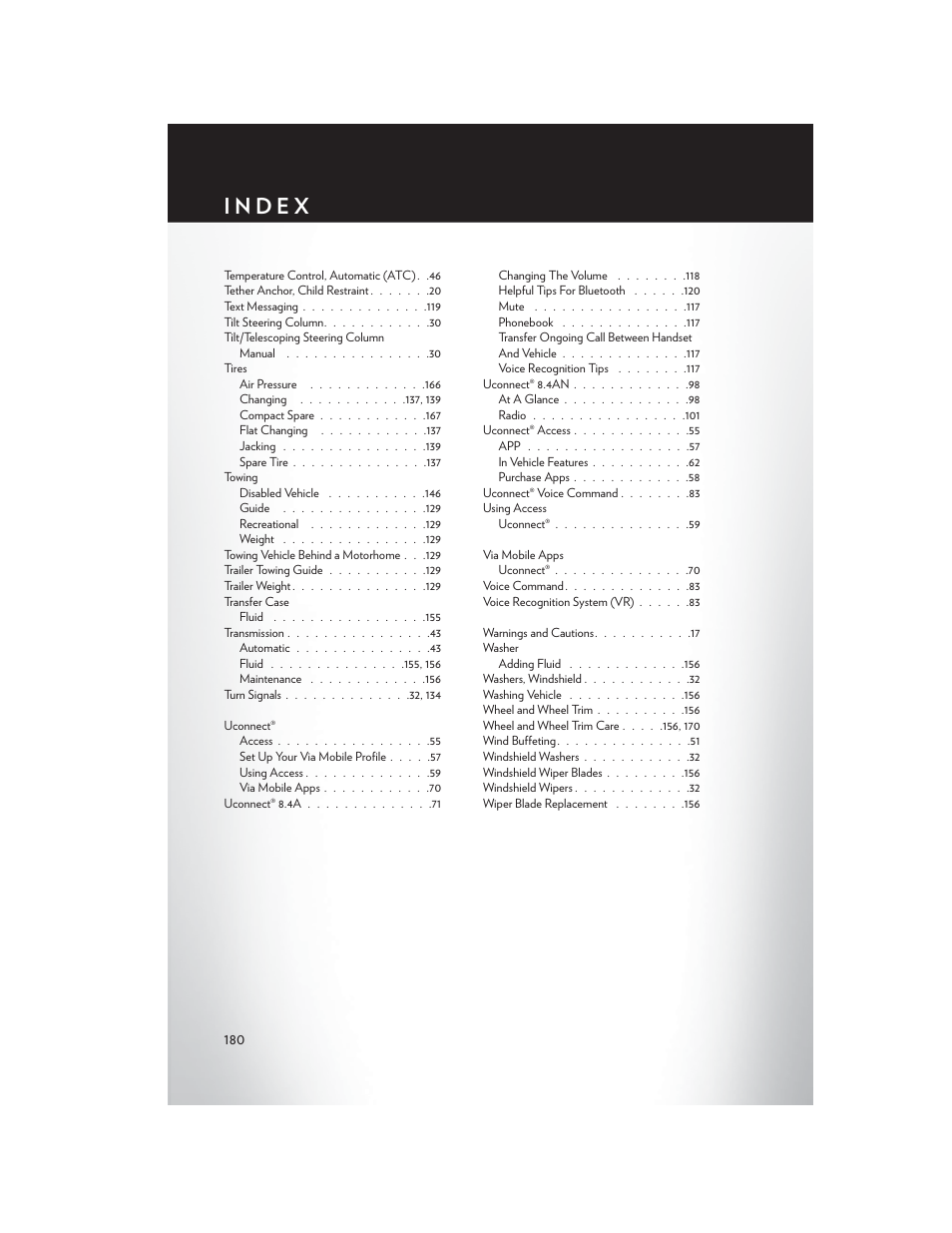 Chrysler 2015 300 - User Guide User Manual | Page 182 / 188