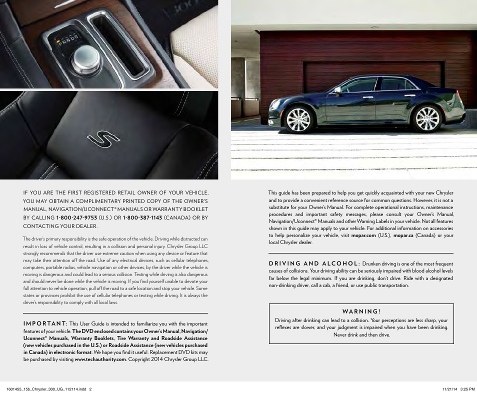 Chrysler 2015 300 - User Guide User Manual | Page 187 / 188