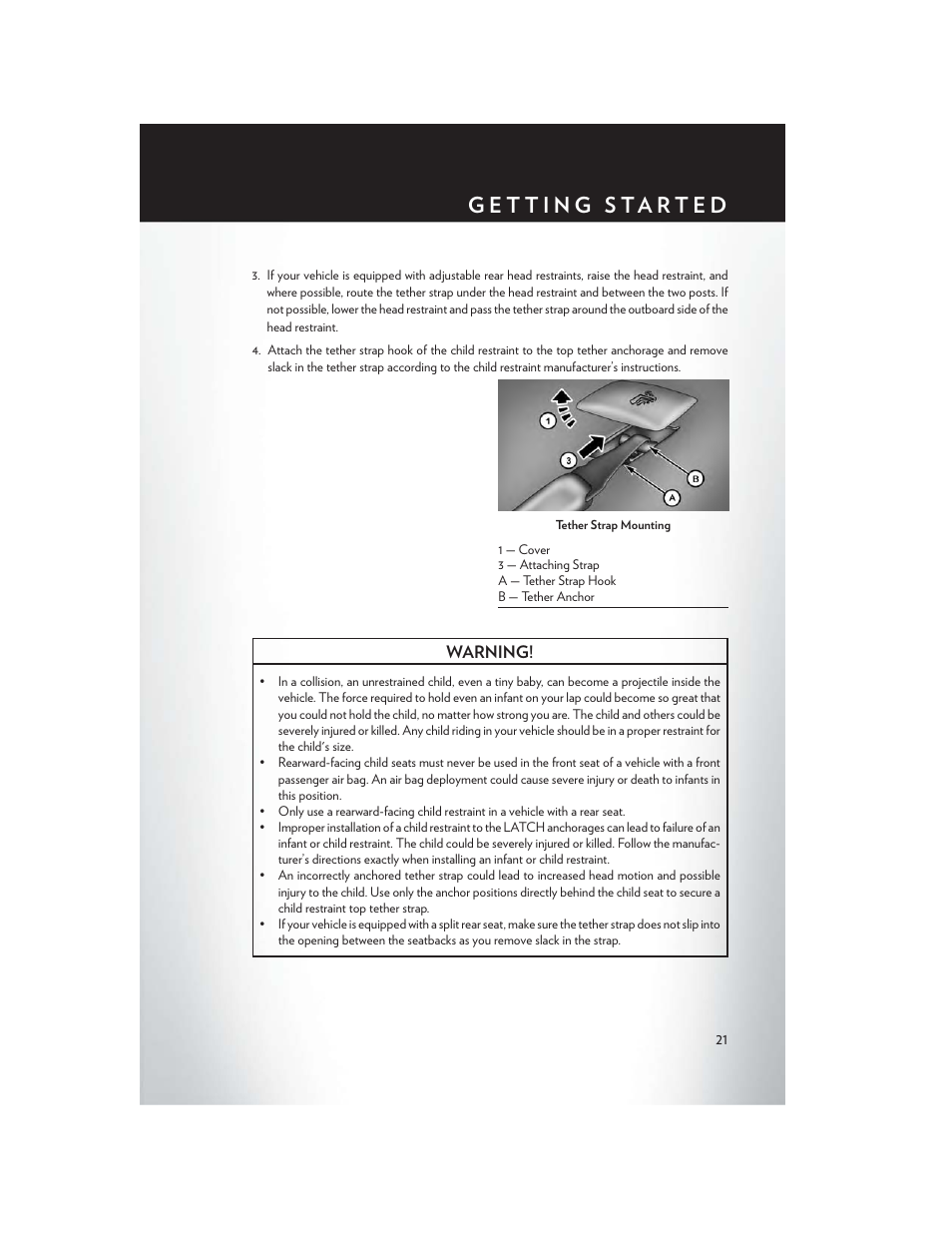 Warning | Chrysler 2015 300 - User Guide User Manual | Page 23 / 188