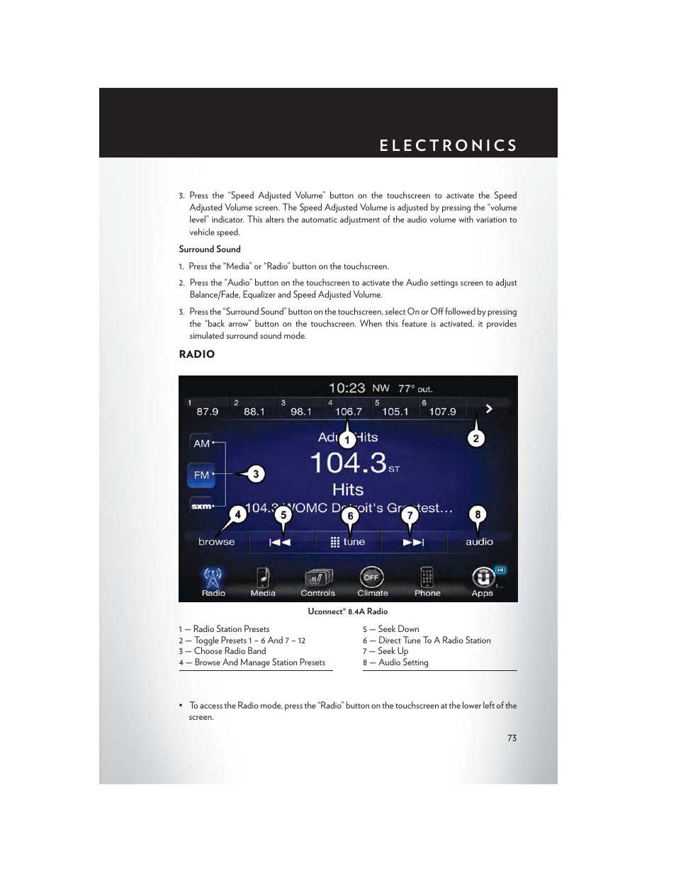Radio | Chrysler 2015 300 - User Guide User Manual | Page 75 / 188