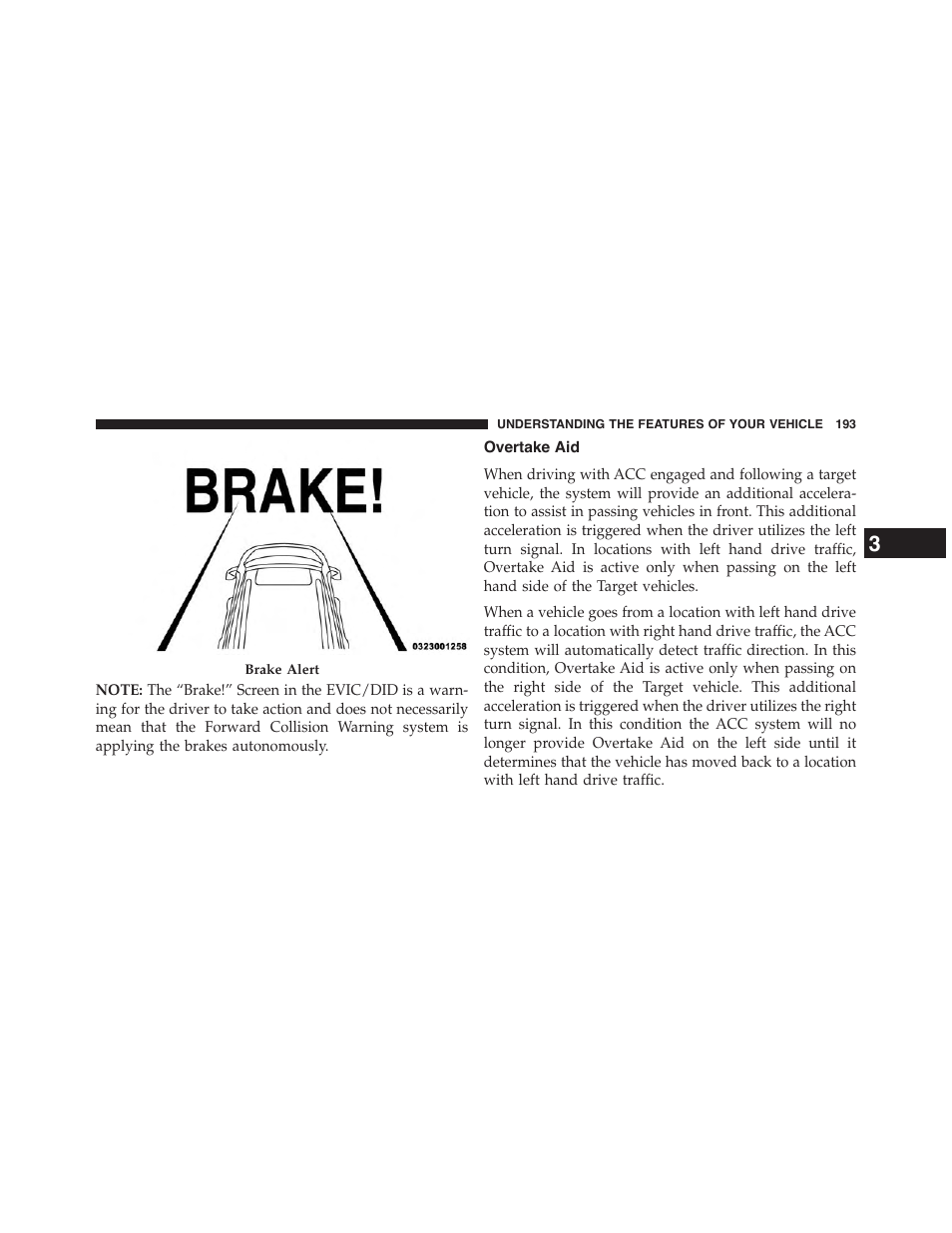 Overtake aid | Chrysler 2015 200 - Owner Manual User Manual | Page 195 / 694