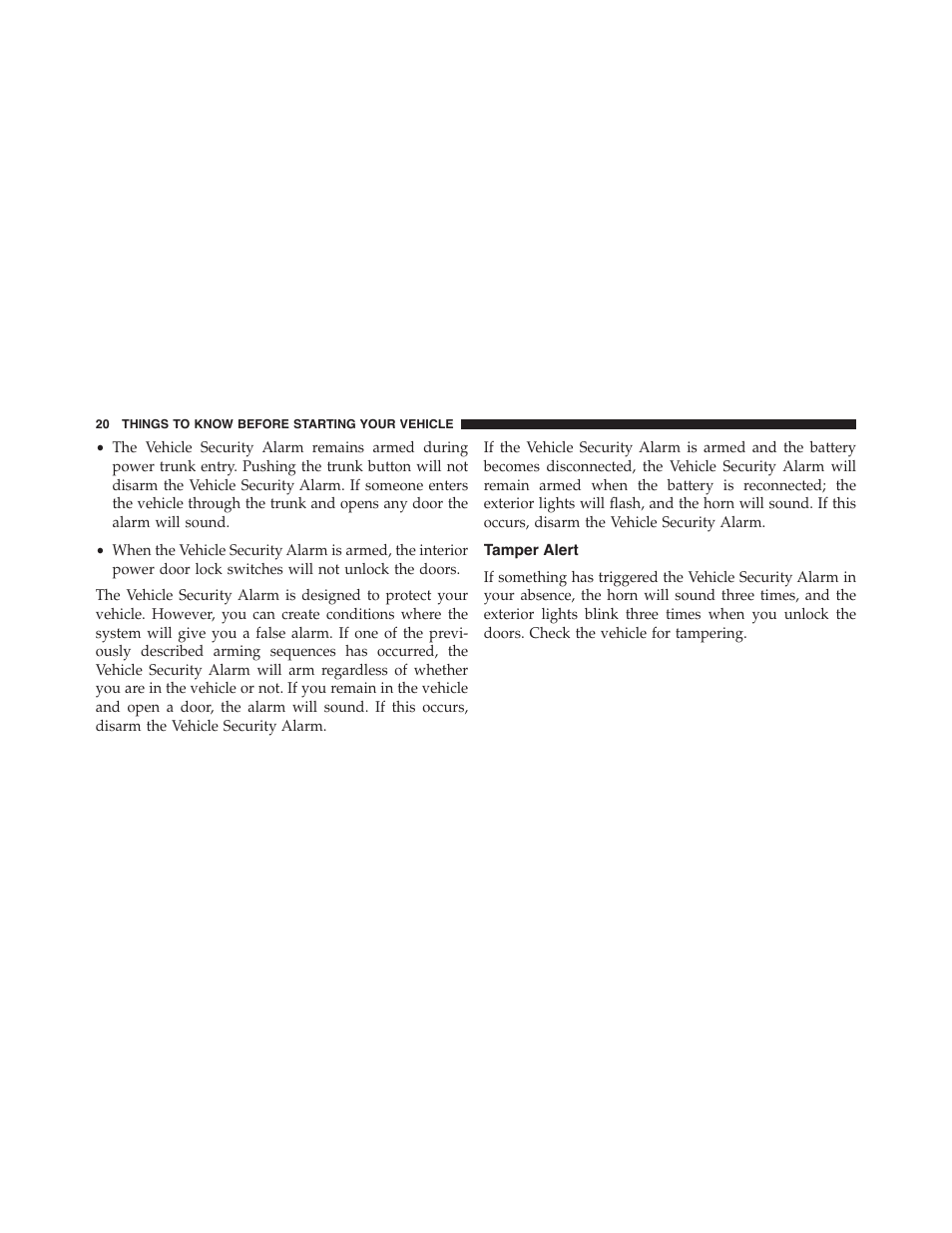 Tamper alert | Chrysler 2015 200 - Owner Manual User Manual | Page 22 / 694