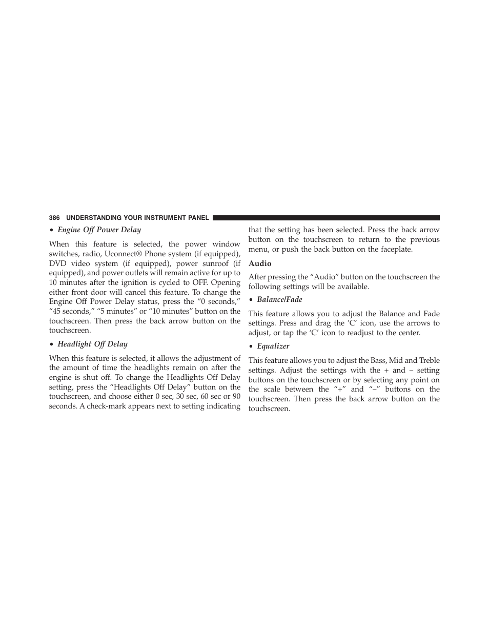 Audio | Chrysler 2015 200 - Owner Manual User Manual | Page 388 / 694