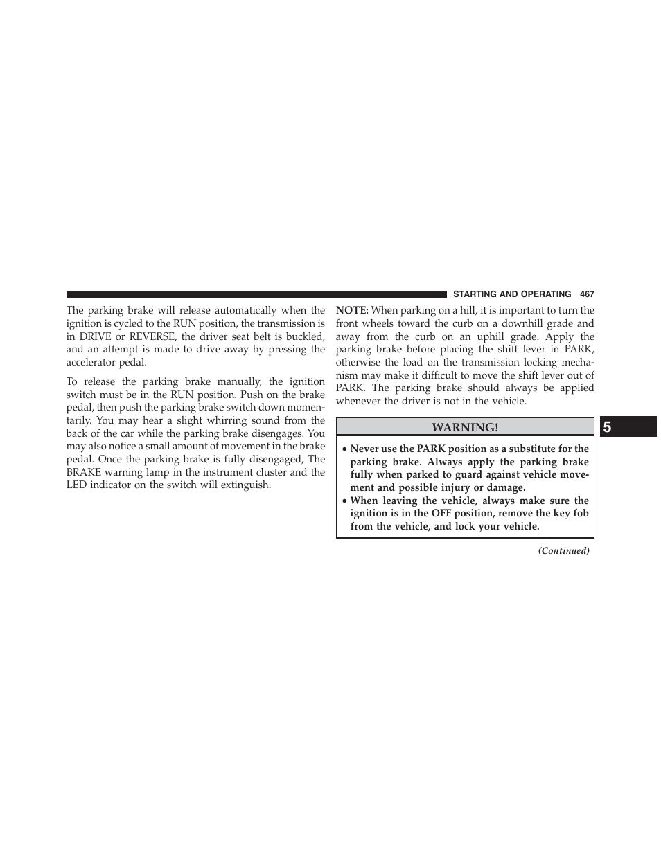 Chrysler 2015 200 - Owner Manual User Manual | Page 469 / 694