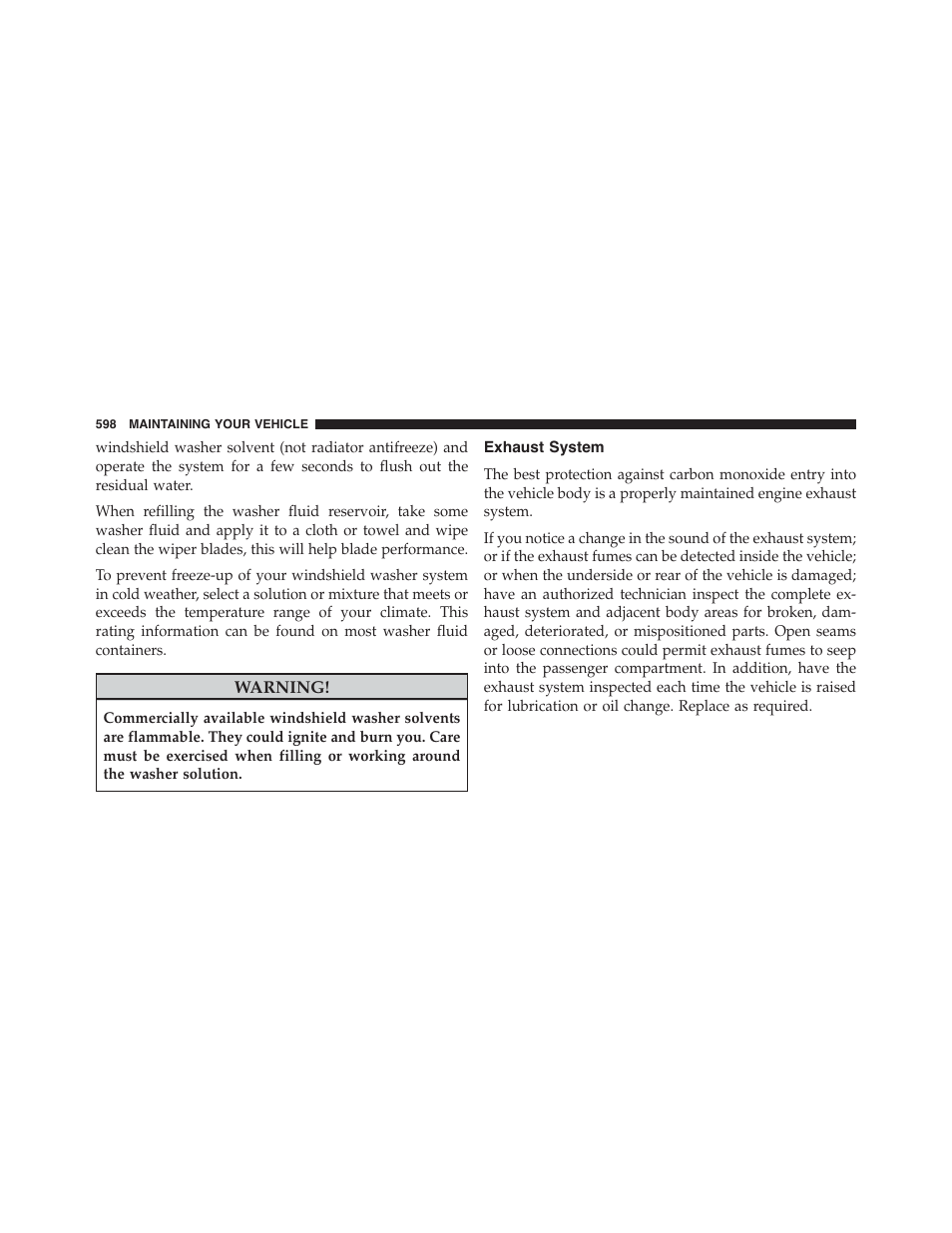Exhaust system | Chrysler 2015 200 - Owner Manual User Manual | Page 600 / 694