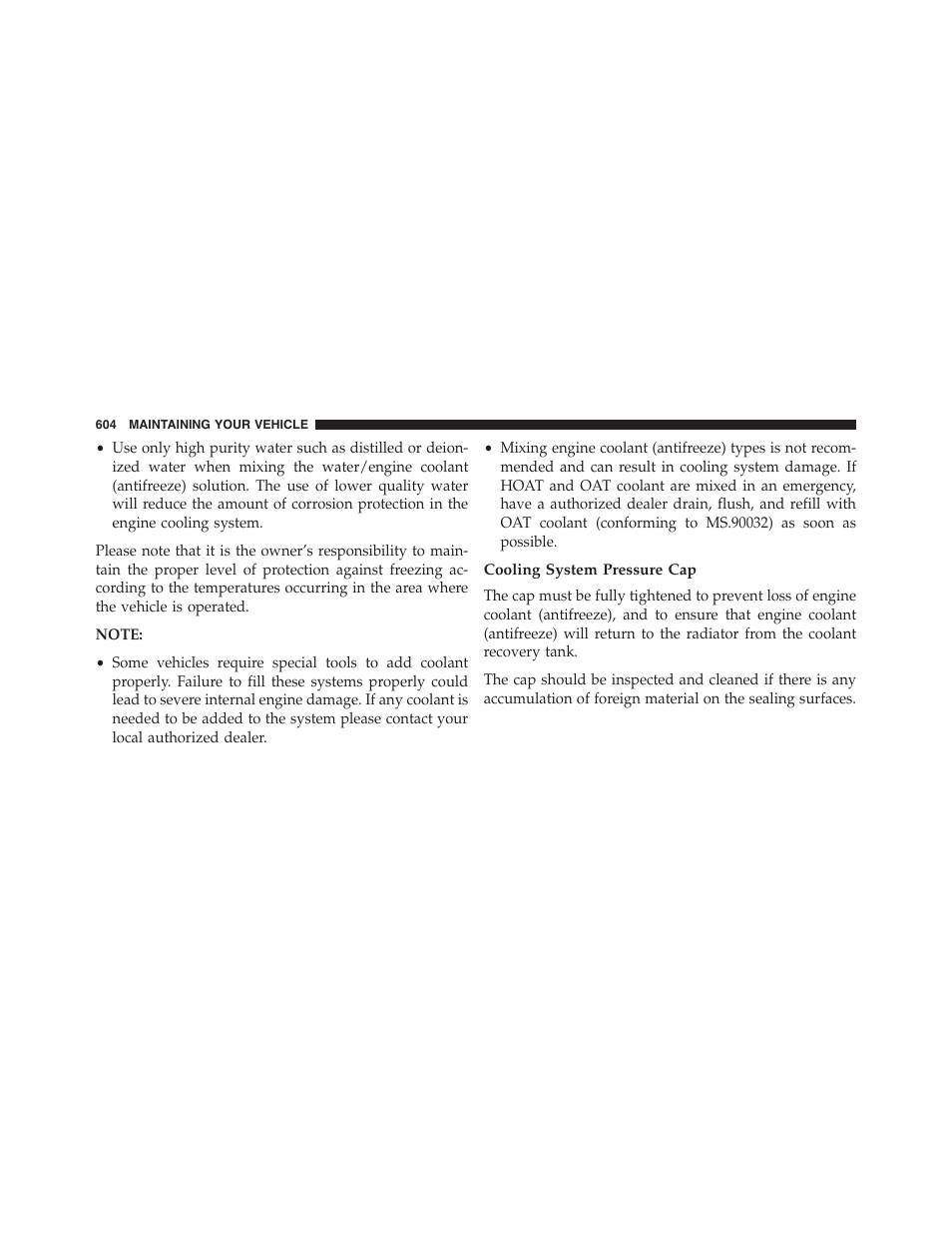 Cooling system pressure cap | Chrysler 2015 200 - Owner Manual User Manual | Page 606 / 694