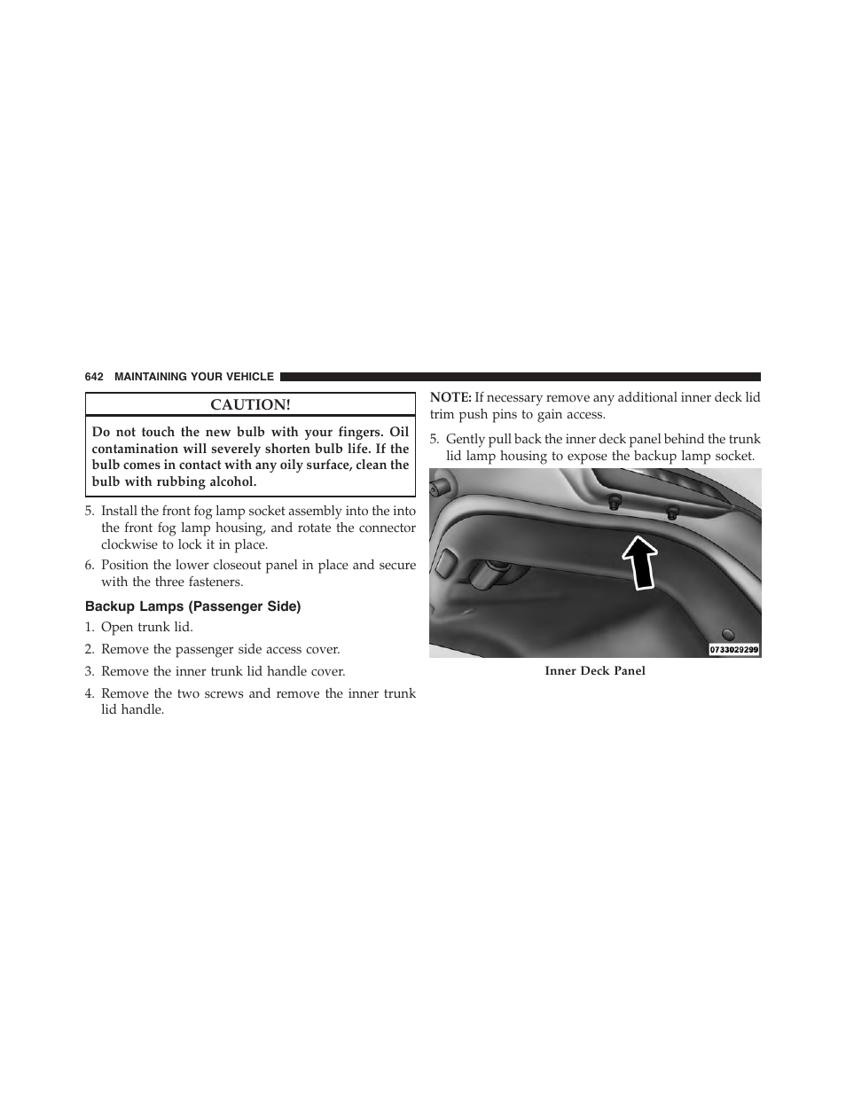 Backup lamps (passenger side) | Chrysler 2015 200 - Owner Manual User Manual | Page 644 / 694