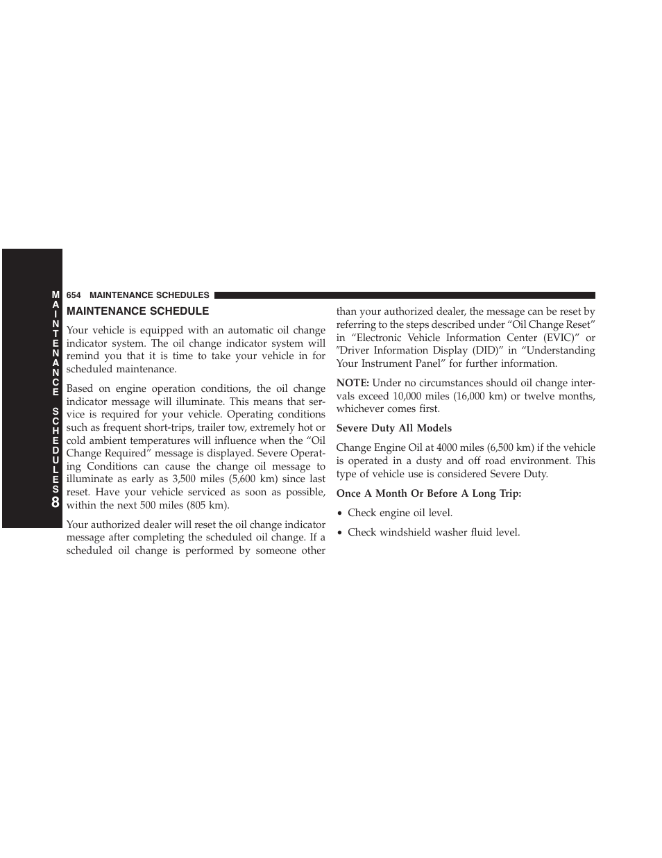 Maintenance schedule | Chrysler 2015 200 - Owner Manual User Manual | Page 656 / 694