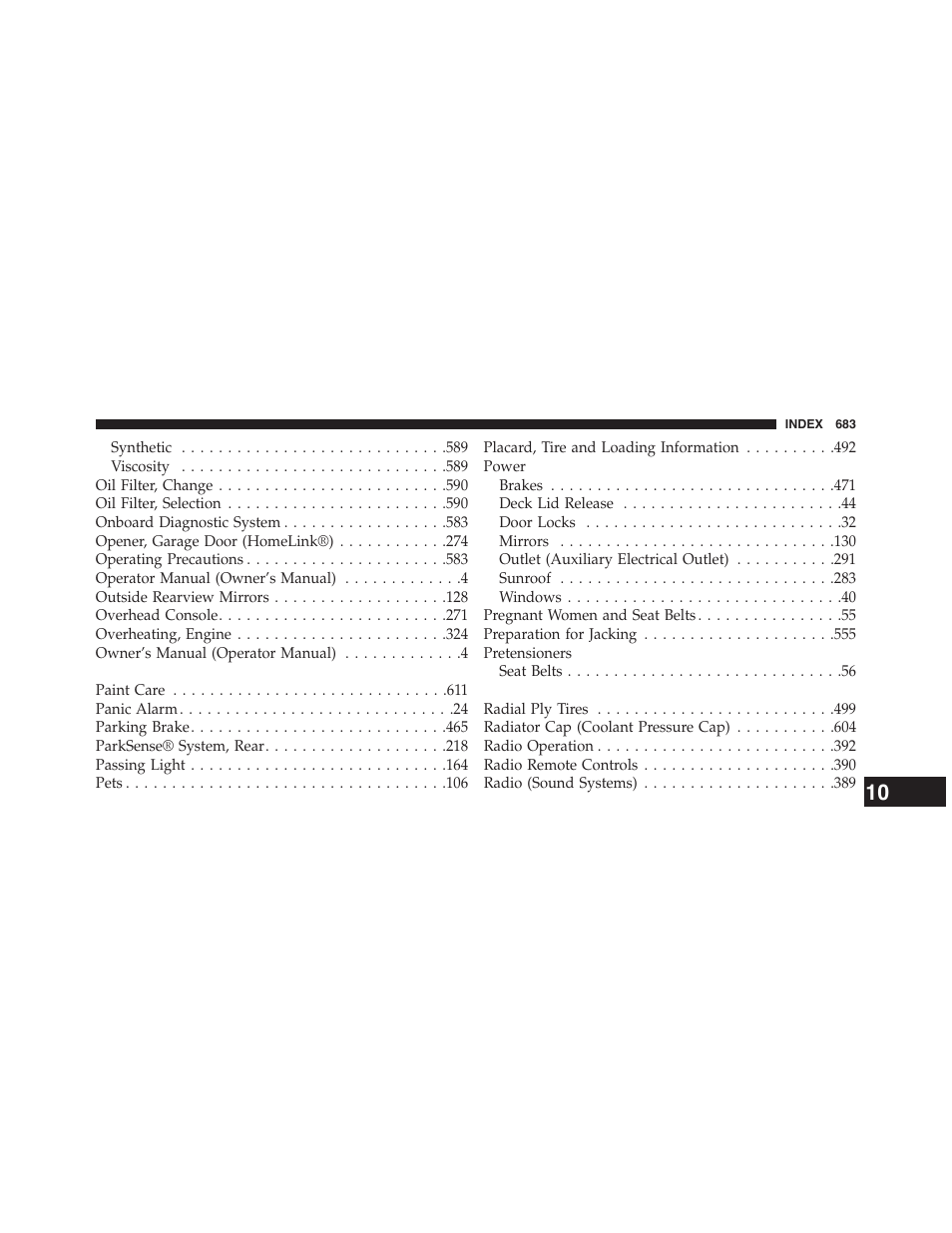 Chrysler 2015 200 - Owner Manual User Manual | Page 685 / 694