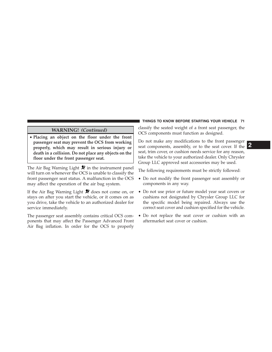 Chrysler 2015 200 - Owner Manual User Manual | Page 73 / 694