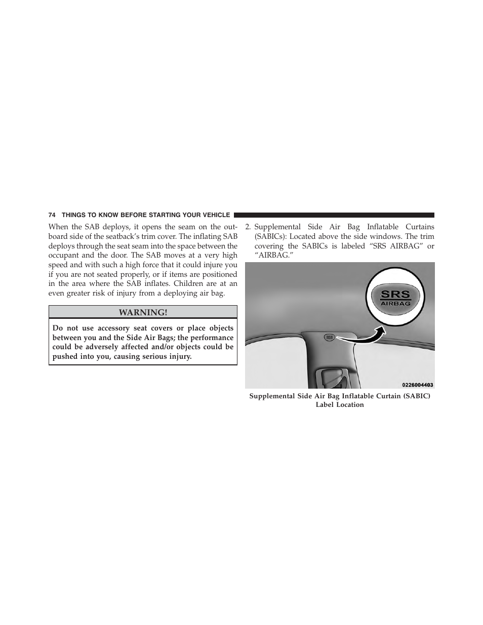 Chrysler 2015 200 - Owner Manual User Manual | Page 76 / 694