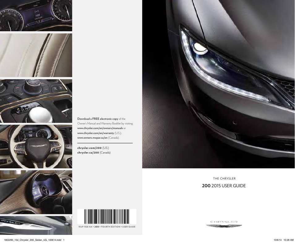 Chrysler 2015 200 - User Guide User Manual | Page 228 / 228
