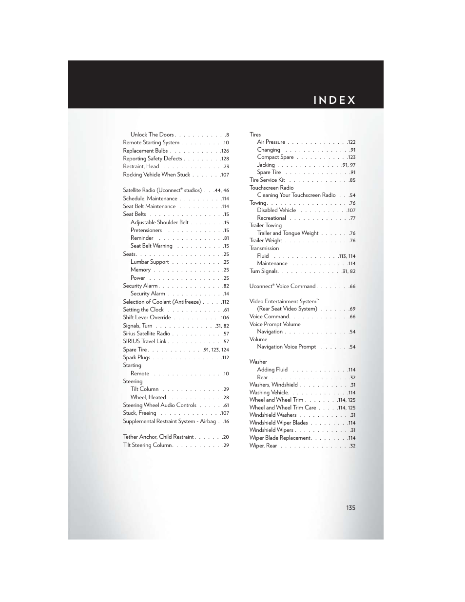 Chrysler 2015 Country - User Guide User Manual | Page 137 / 140