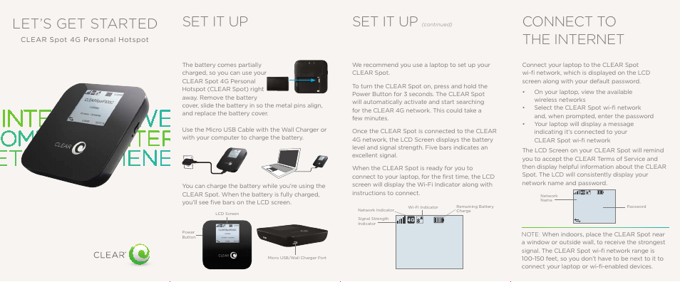CLEAR Spot Apollo Quick Start User Manual | 2 pages