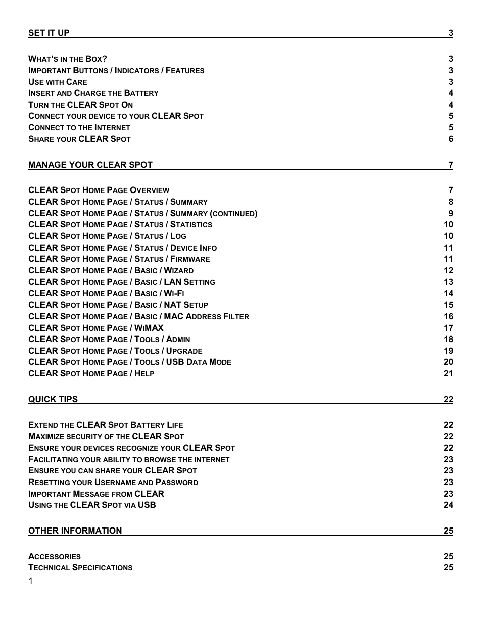 CLEAR Spot 4G Users Guide User Manual | Page 2 / 27