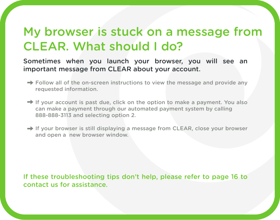 Have a question | CLEAR iSpot User Manual | Page 16 / 20