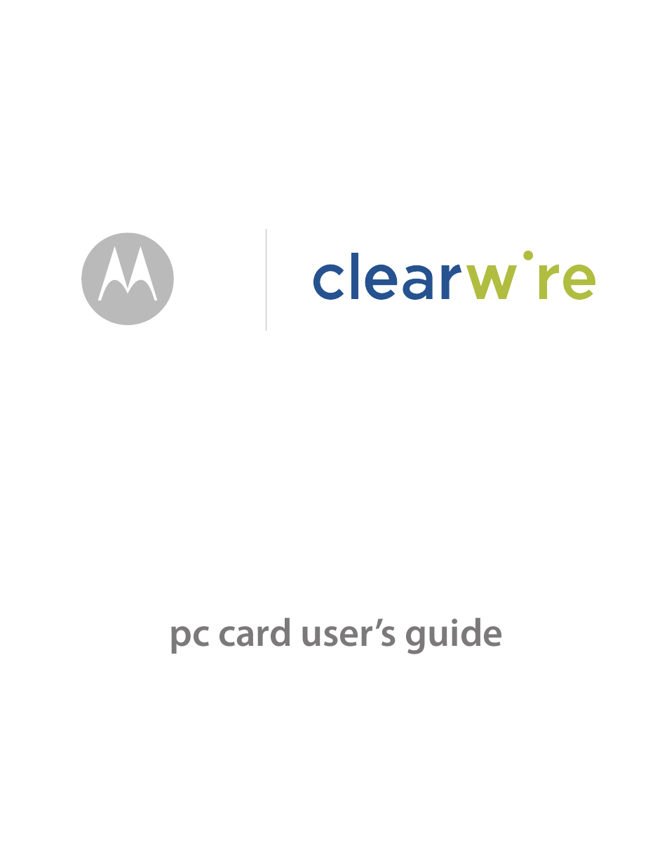 CLEAR PC Card User Manual | 20 pages