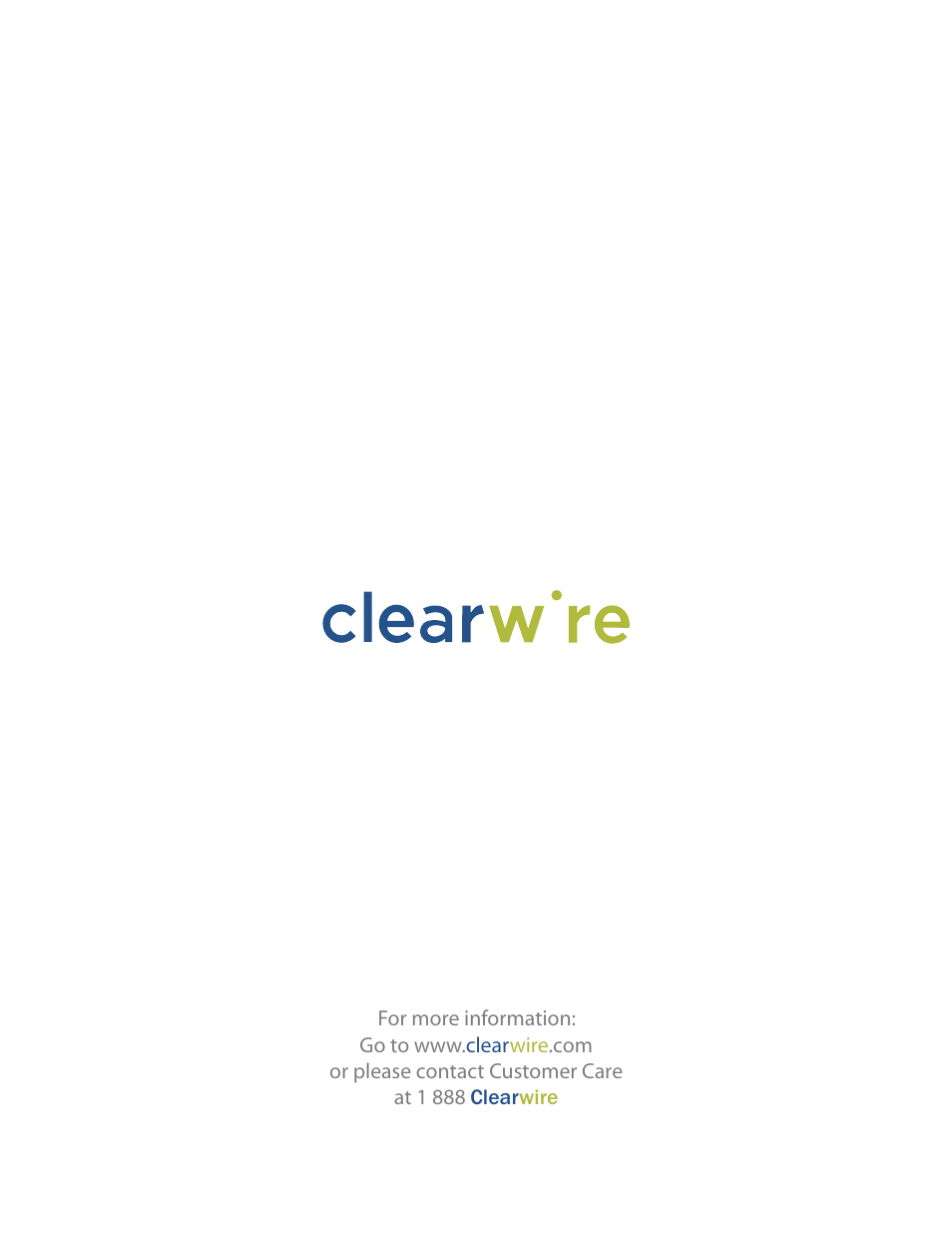 CLEAR PC Card User Manual | Page 20 / 20
