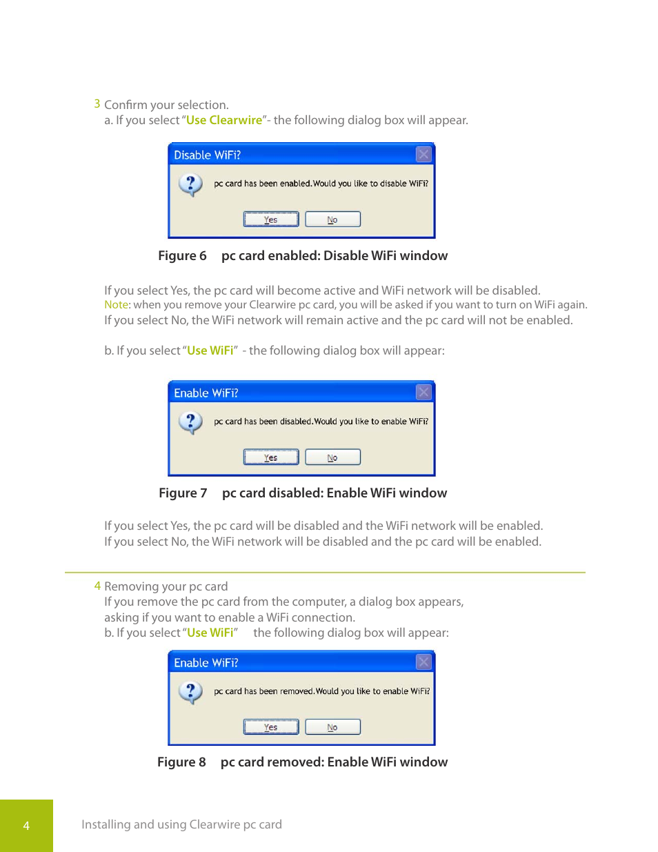 CLEAR PC Card User Manual | Page 7 / 20