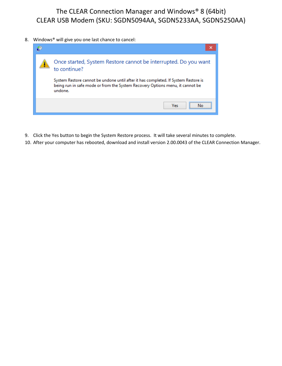 CLEAR USB Modem User Manual | Page 6 / 6
