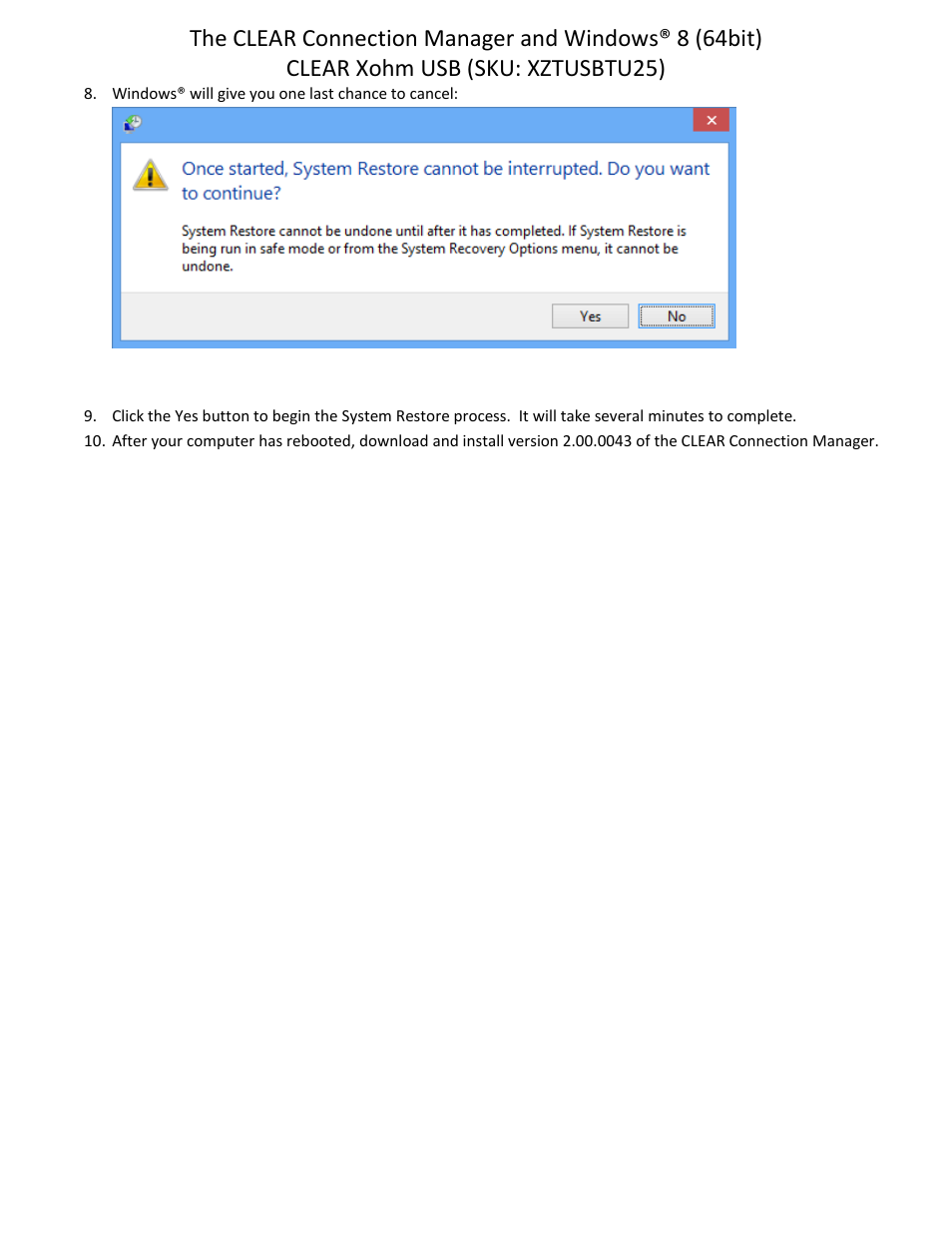 CLEAR Xohm USB User Manual | Page 6 / 6