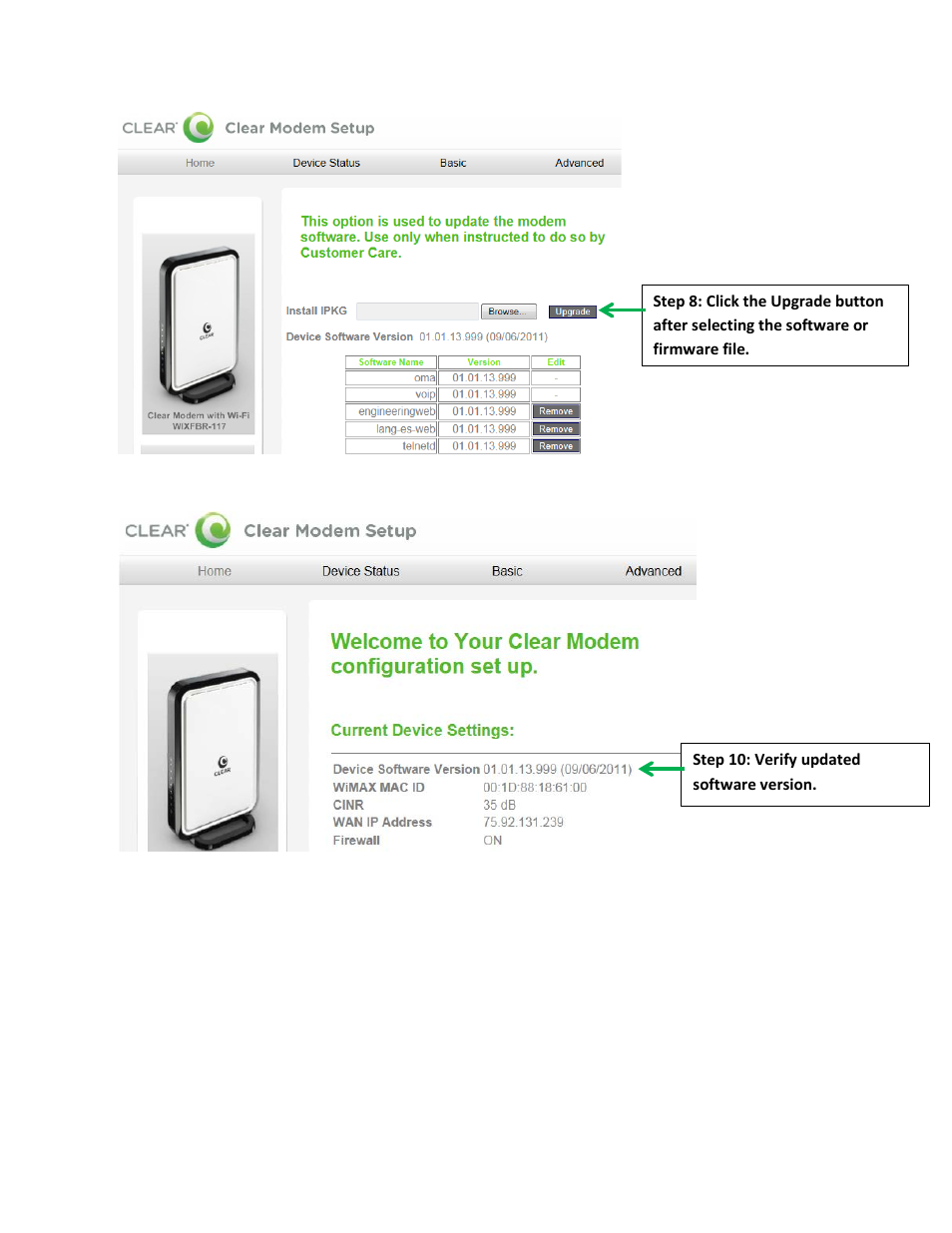 CLEAR Modem with Wi-Fi User Manual | Page 3 / 3