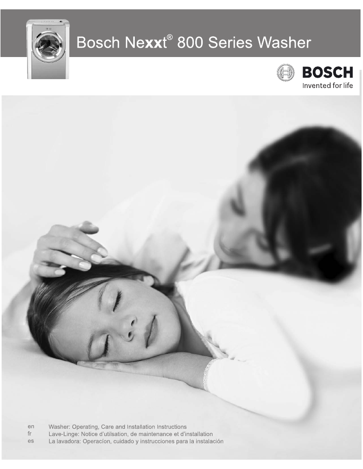 Bosch maxx 800 Series User Manual | 96 pages