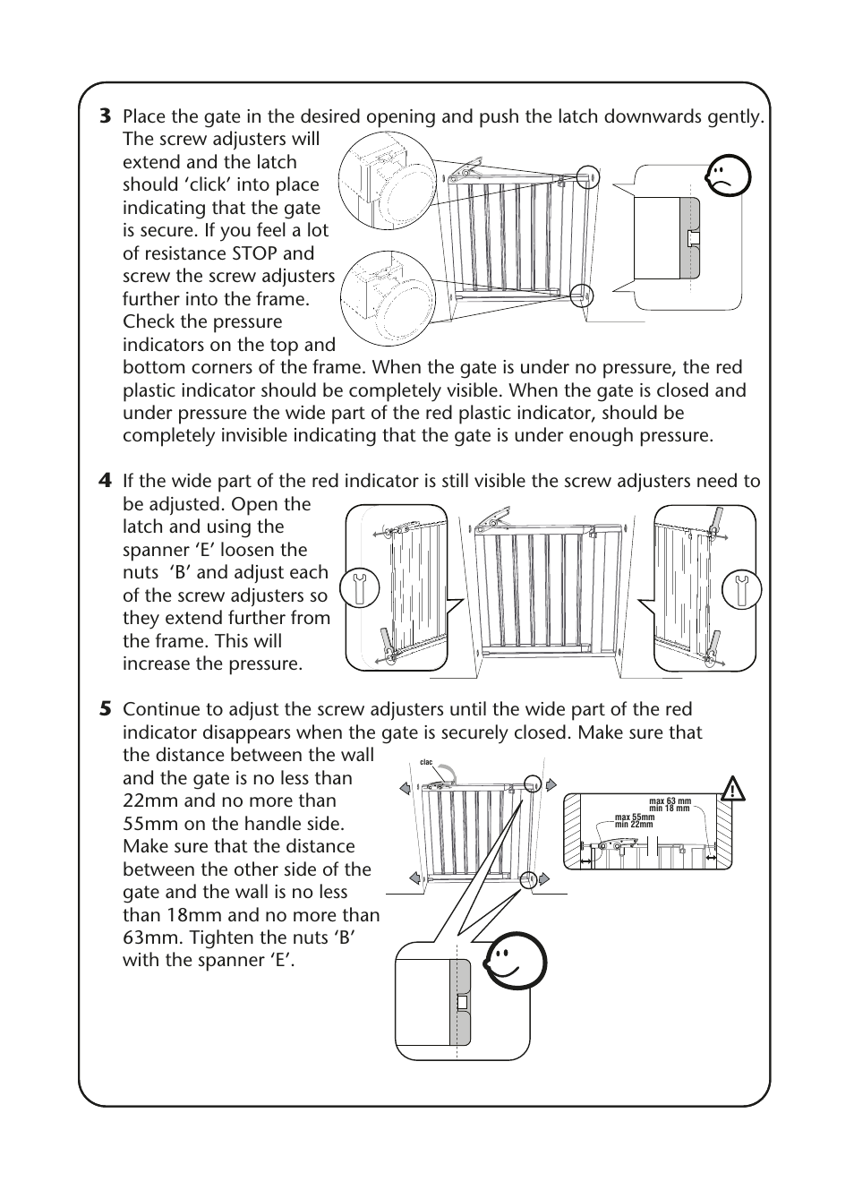 Clippasafe 122 Pressure Fit Gate User Manual | Page 4 / 8