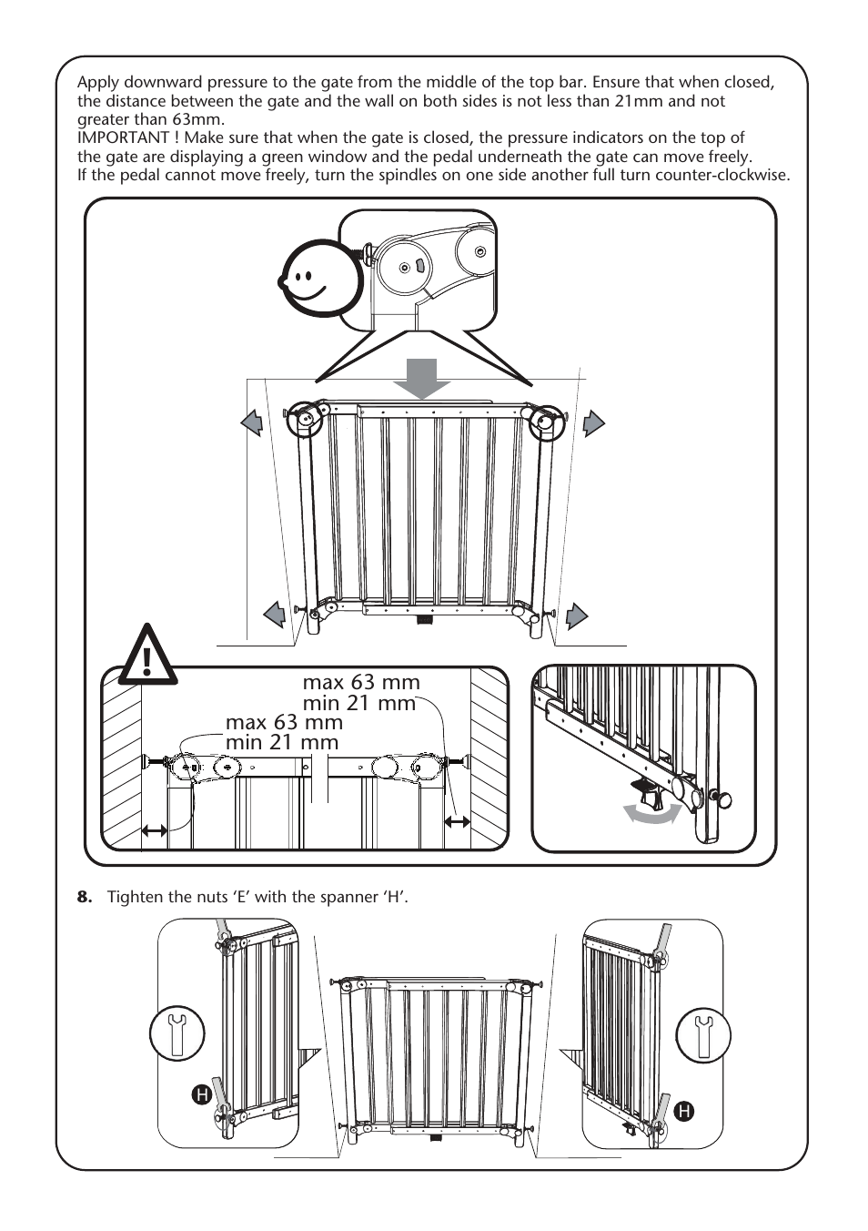 Clippasafe 118/1 Extendable, Dual Fix Push to Lock Gate User Manual | Page 6 / 12