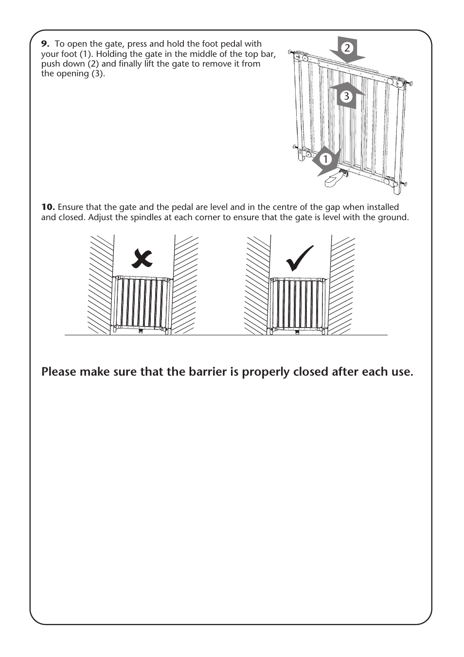 Clippasafe 118/1 Extendable, Dual Fix Push to Lock Gate User Manual | Page 7 / 12
