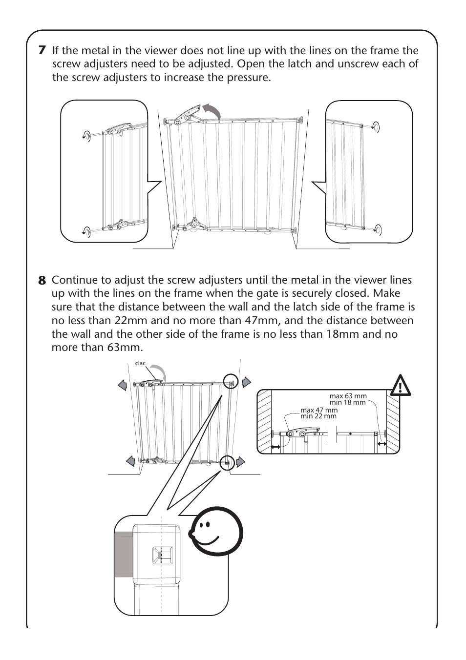 Clippasafe 114 Deluxe Extendable, Dual Fix, No-Trip Gate User Manual | Page 10 / 12