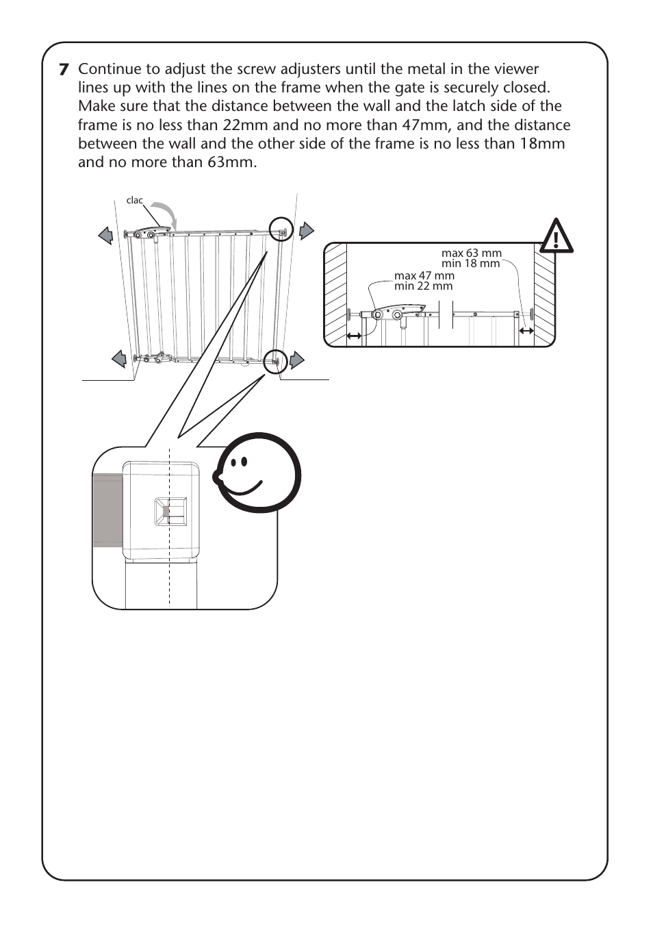 Clippasafe 114 Deluxe Extendable, Dual Fix, No-Trip Gate User Manual | Page 6 / 12