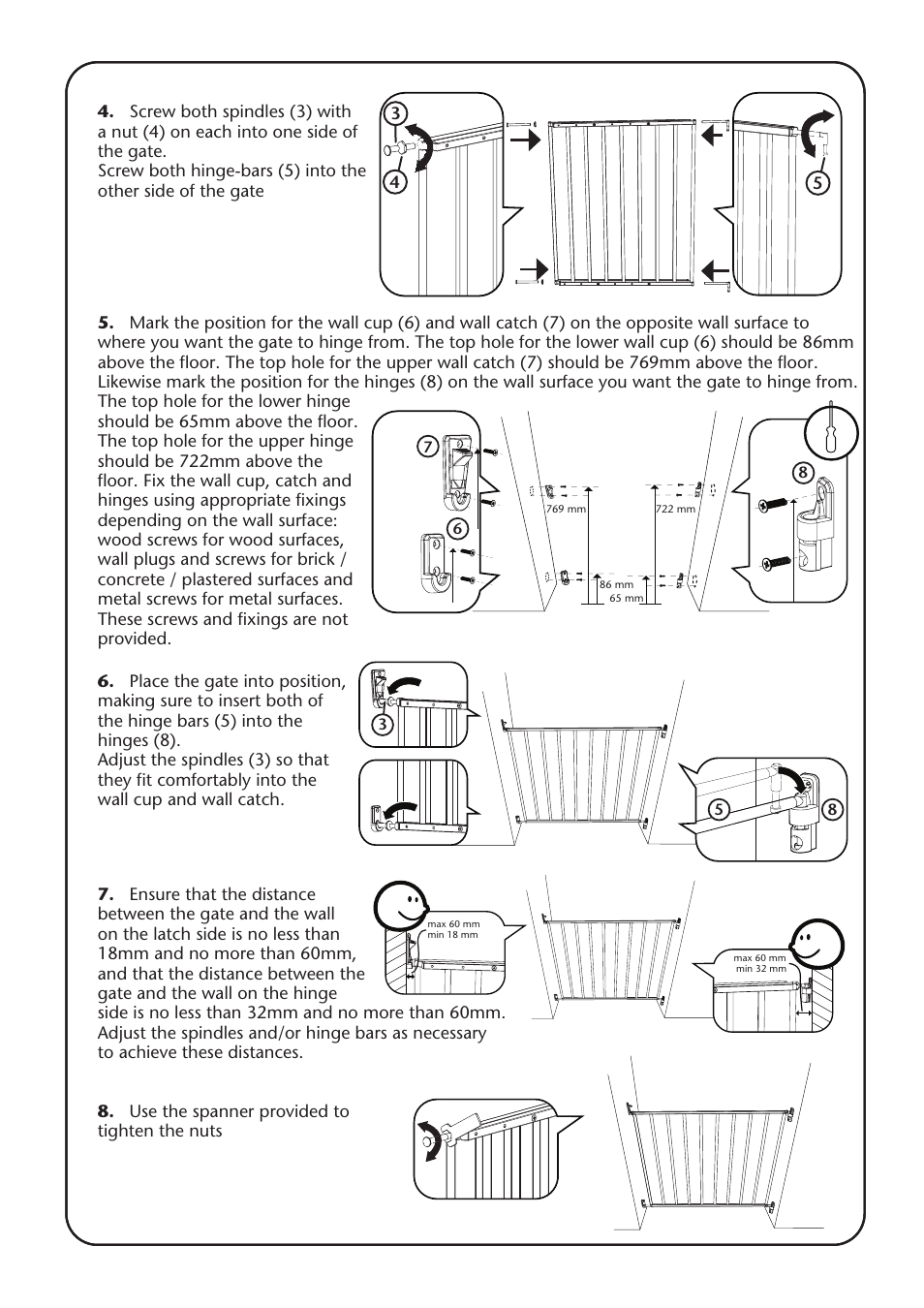 Clippasafe 112 Extendable No Trip Gate User Manual | Page 3 / 4