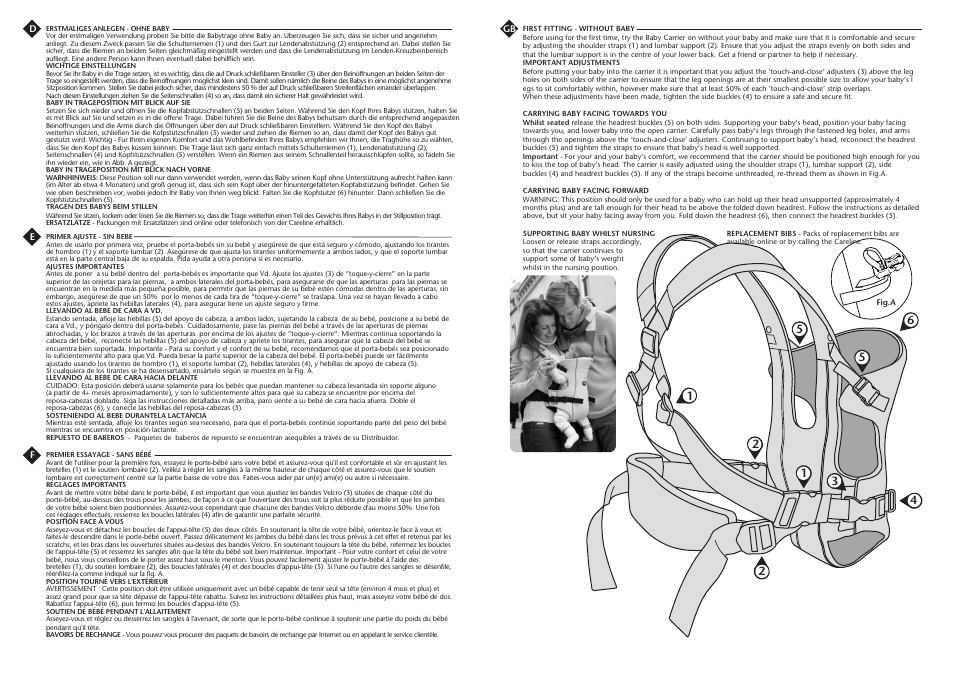 Clippasafe 60 Carramio Baby Carrier User Manual | Page 2 / 2