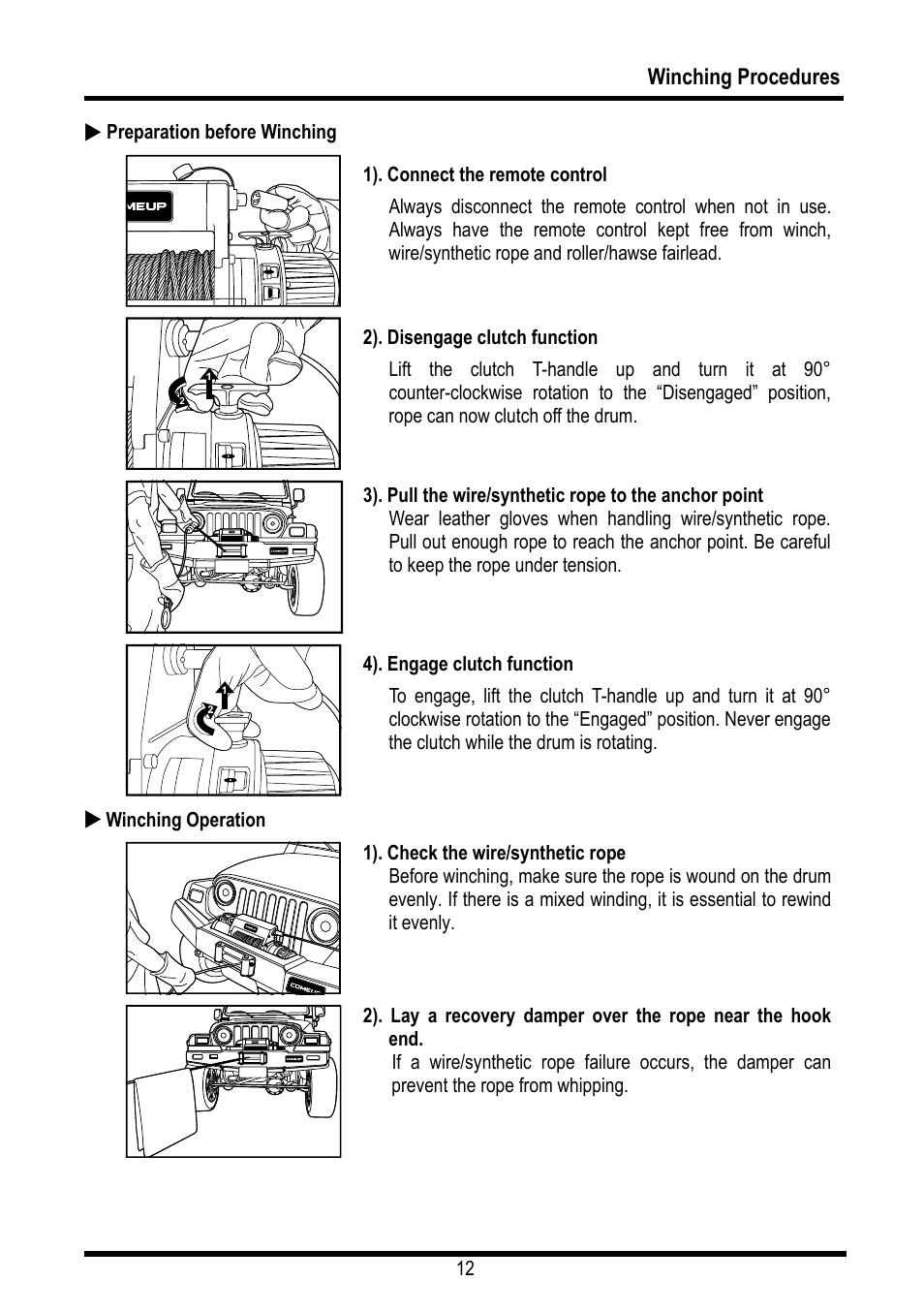 COMEUP Automotive Winch (Ver:00) User Manual | Page 13 / 22