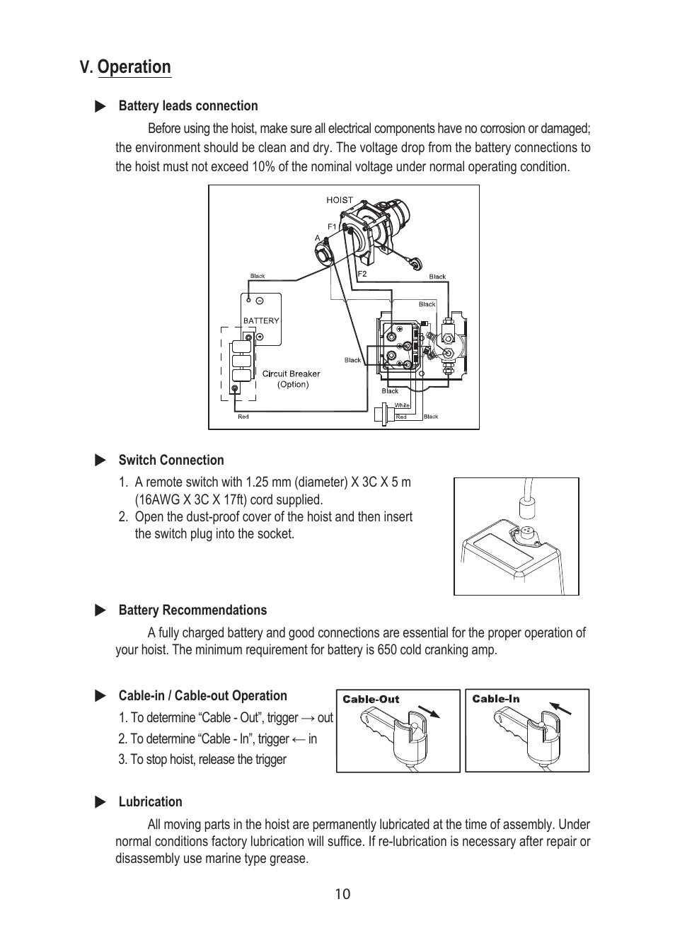 Operation | COMEUP DHC Hoist (Ver:03) User Manual | Page 12 / 16