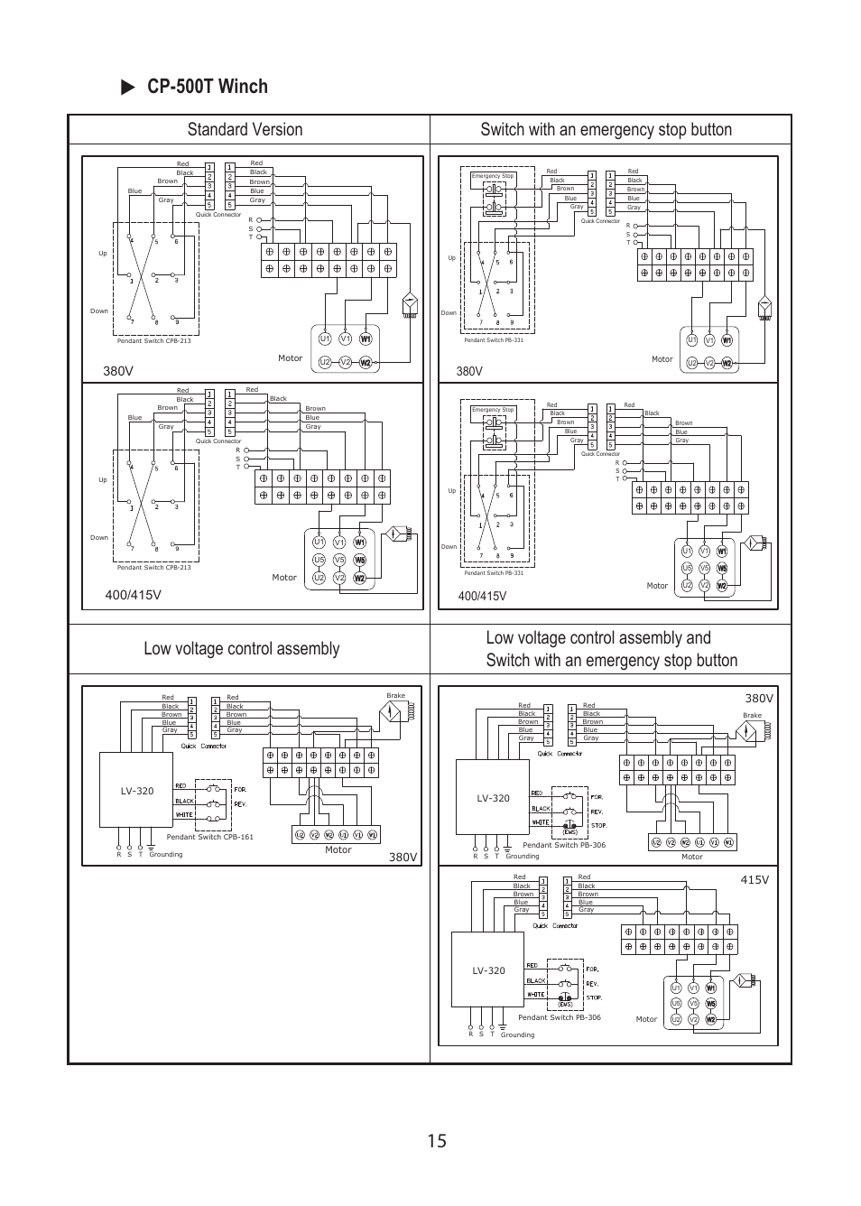 380v, 415v | COMEUP Electric Winch (Ver:02) User Manual | Page 17 / 24