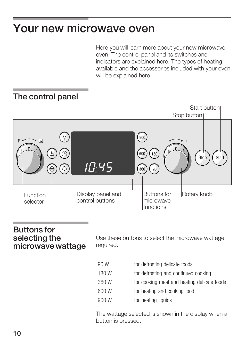 Your new microwave oven | Bosch HBC86K7.0 User Manual | Page 10 / 84