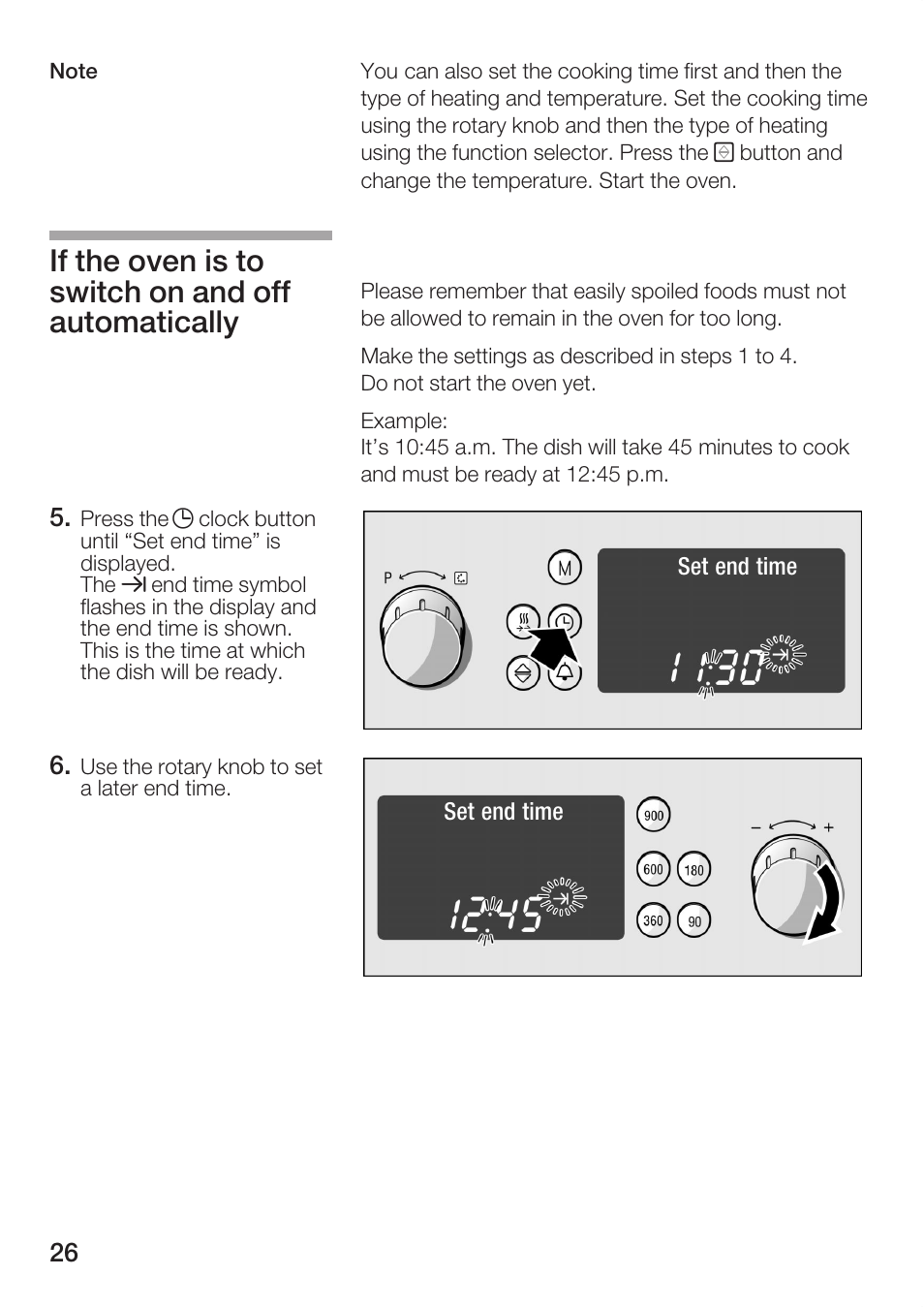 If the oven is to switch on and off automatically | Bosch HBC86K7.0 User Manual | Page 26 / 84