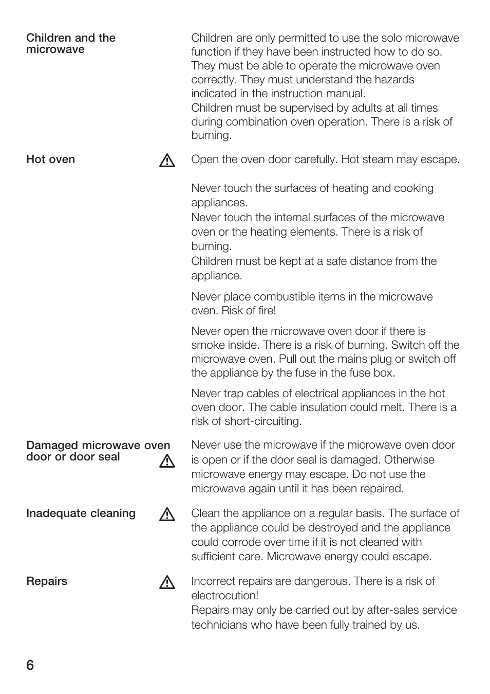 Bosch HBC86K7.0 User Manual | Page 6 / 84